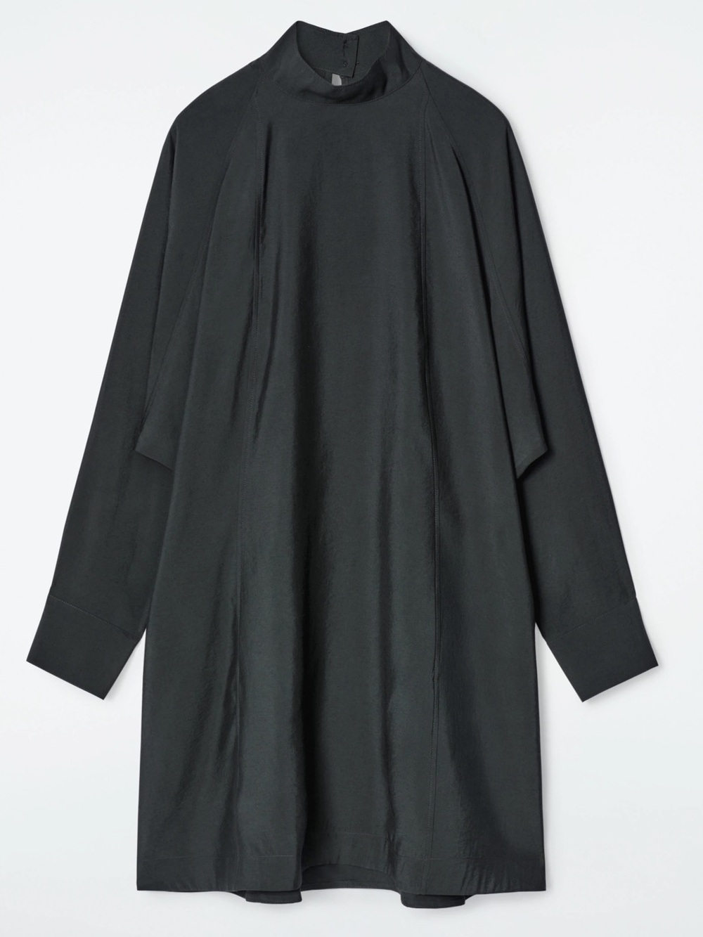 COS Batwing Sleeve Mini Dress High Neck Modal Oversized US 8
